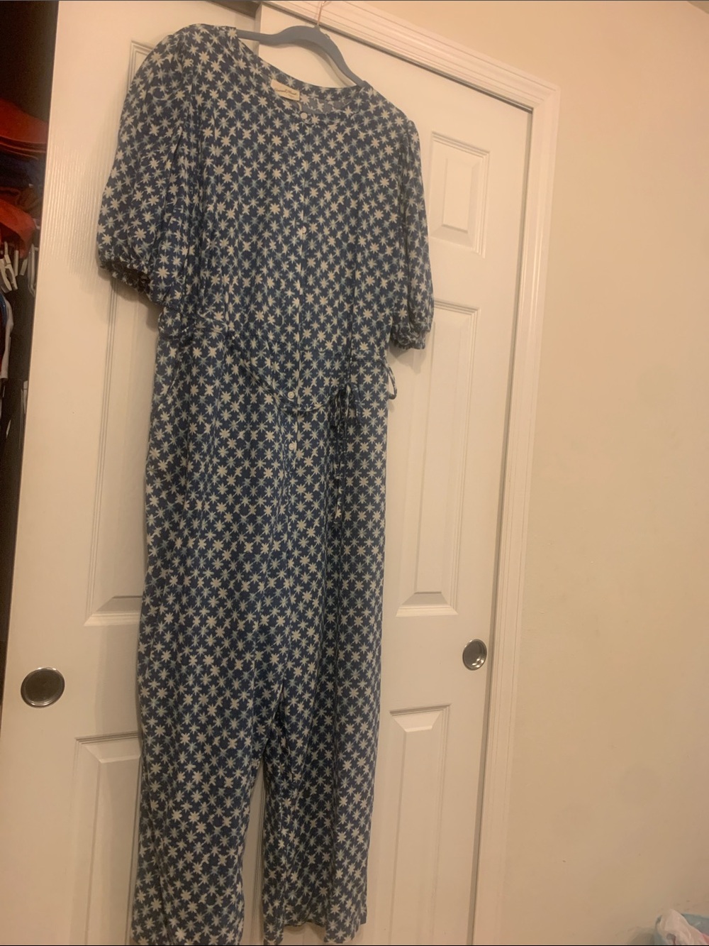 Universal Thread Blue Floral Print Jumpsuit - Picture 4 of 8